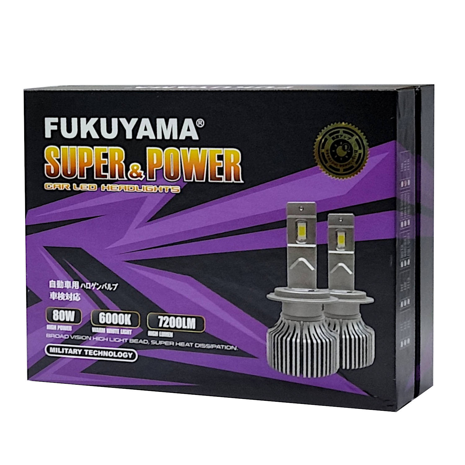 80W FUKUYAMA Car Headlight Led Bulbs Can bus 12V 6000K CSV LED - Image 7
