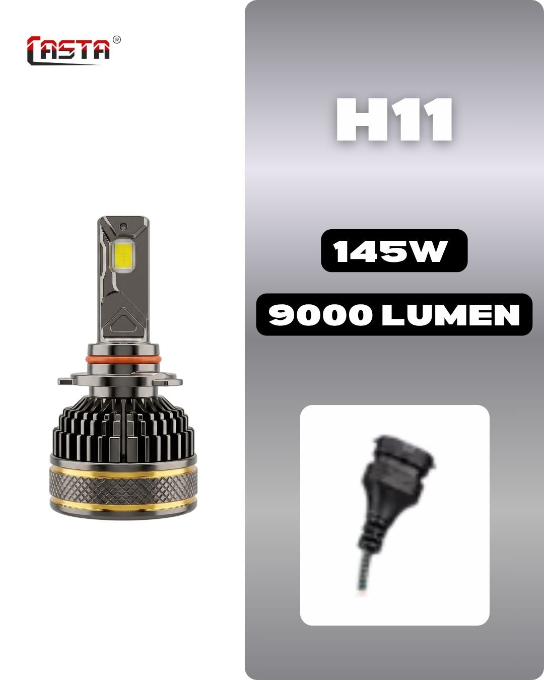 AKAI A130 High Power Car LED Headlight Kit – 145W- 9000 LUM H11 - Image 2