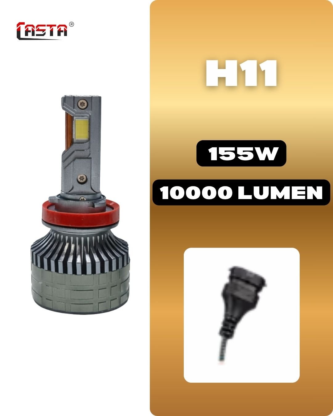 AKAI A150 High Power Car LED Headlight Kit – 155W- 10000 LUM H11 - Image 4