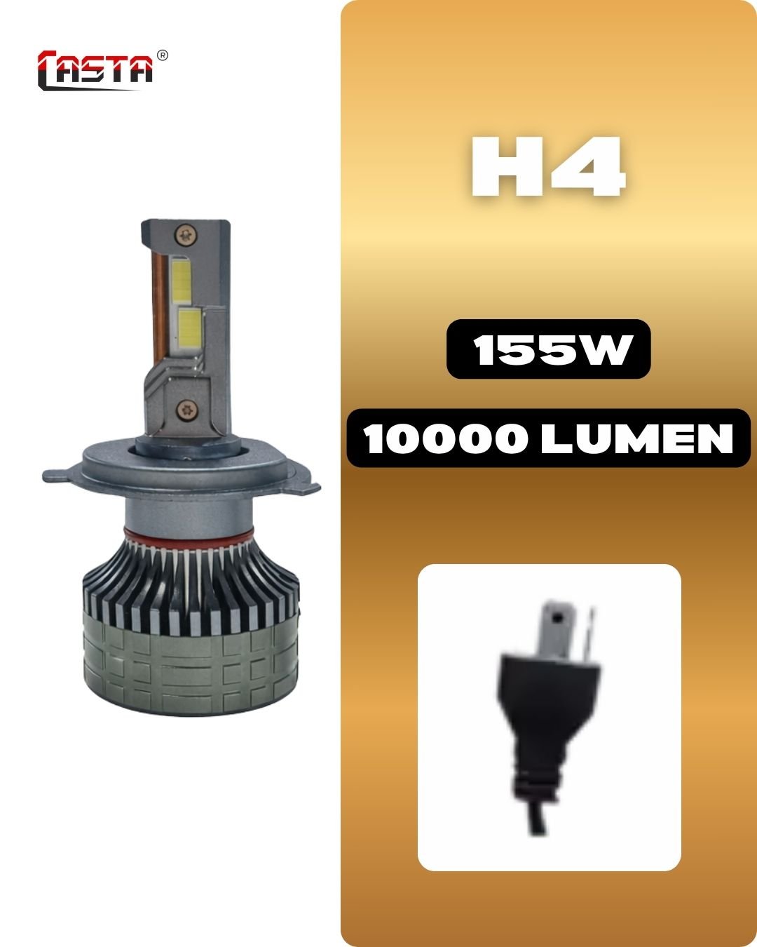 AKAI A150 High Power Car LED Headlight Kit – 155W- 10000 LUM H4 - Image 4