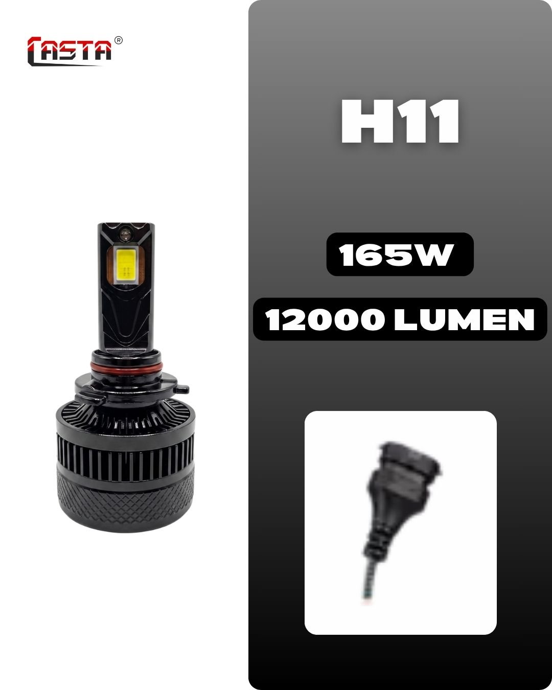 AKAI A180 High Power Car LED Headlight Kit – 165W- 12000 LUM 9005 - Image 8