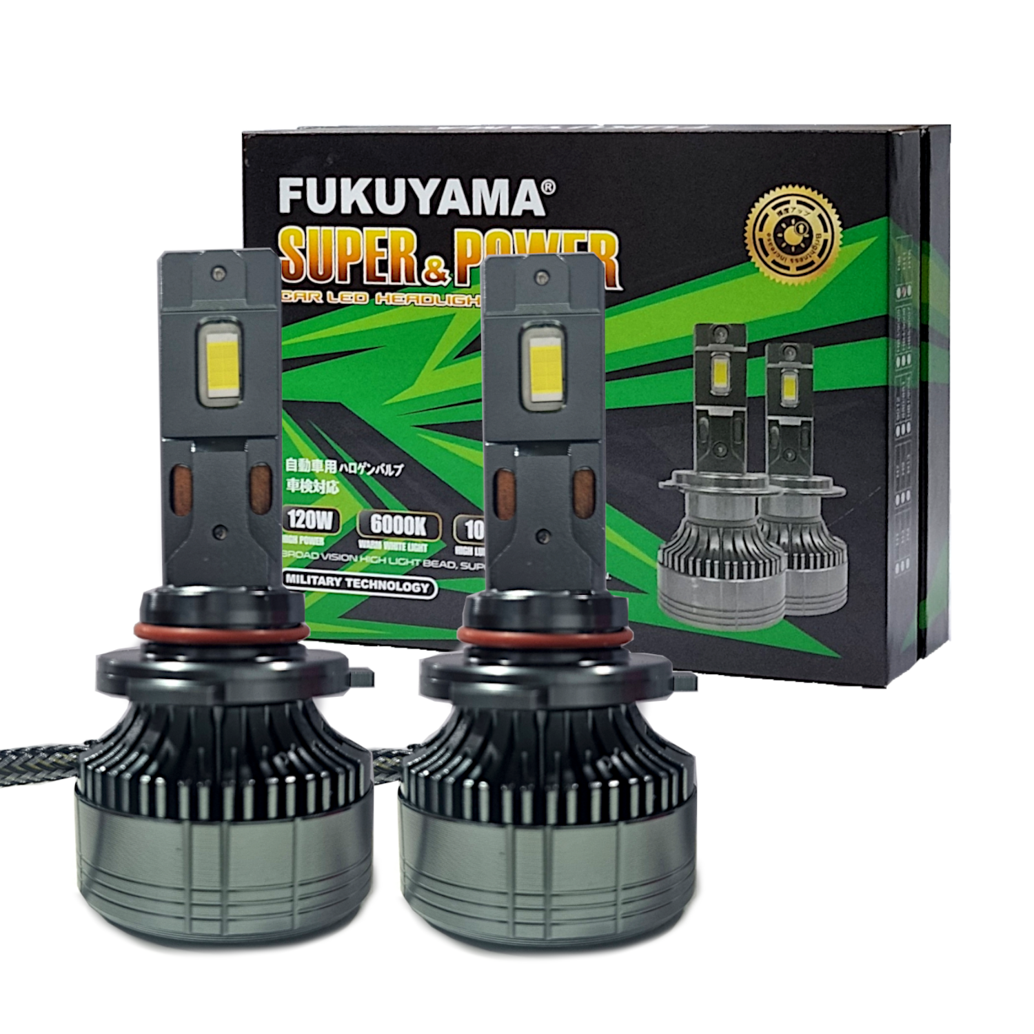 120W FUKUYAMA Car Headlight Led Bulbs Can bus 12V 6000K CSV LED