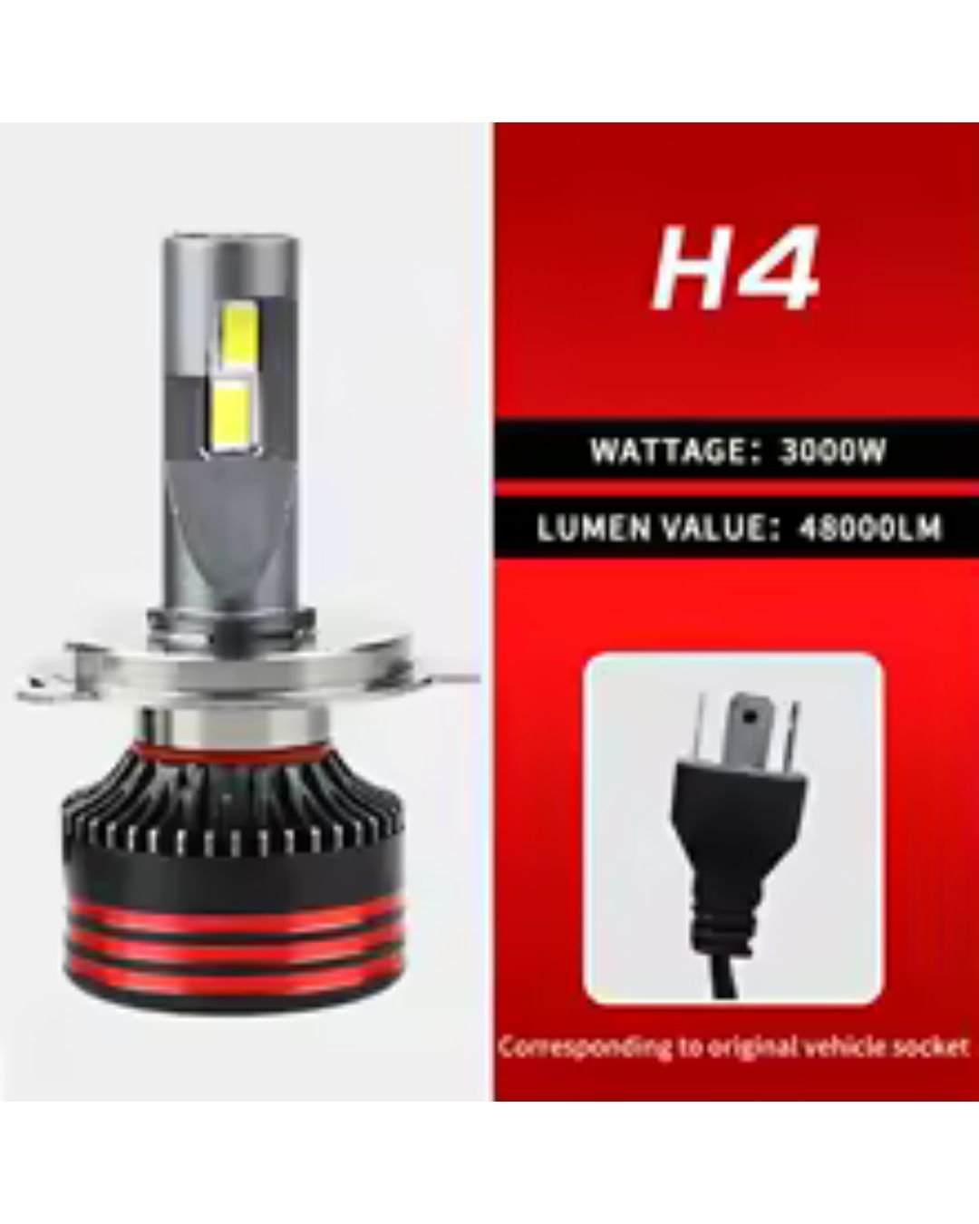 M8 Pro High Brightness Car LED Headlight Kit 55W 12000LM IP68 CSP Chip H4 - Image 7