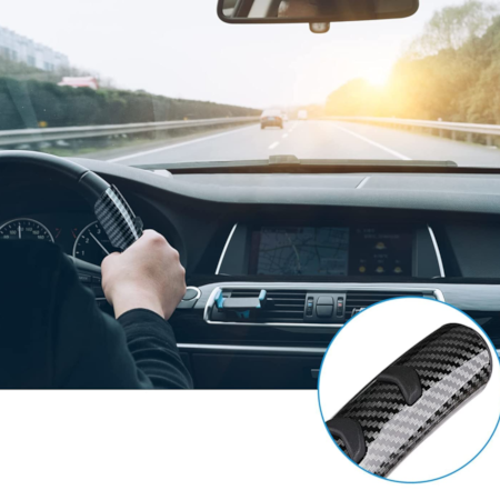 Non-Slip Steering Wheel Cover Grip Booster Trims – Carbon Fiber - Image 4