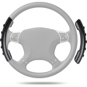 Non-Slip Steering Wheel Cover Grip Booster Trims – Carbon Fiber
