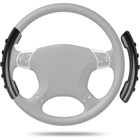 Non-Slip Steering Wheel Cover Grip Booster Trims – Carbon Fiber