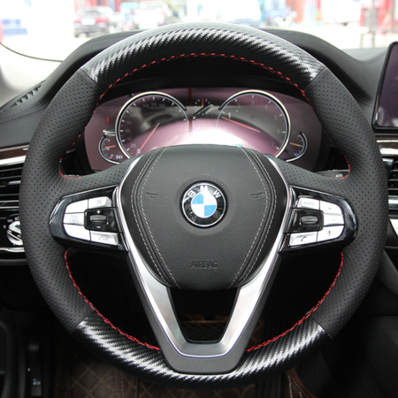 Elite Stitch Car Steering Wheel Protector Cover – Carbon Fiber - Image 2