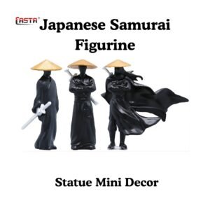 Japanese Samurai Figurine Statue Mini Decor- 3Pcs