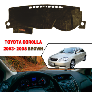 Toyota Corolla 2003 2008 Dashboard Mat – Suede Nonslip Velvet Fur – Brown