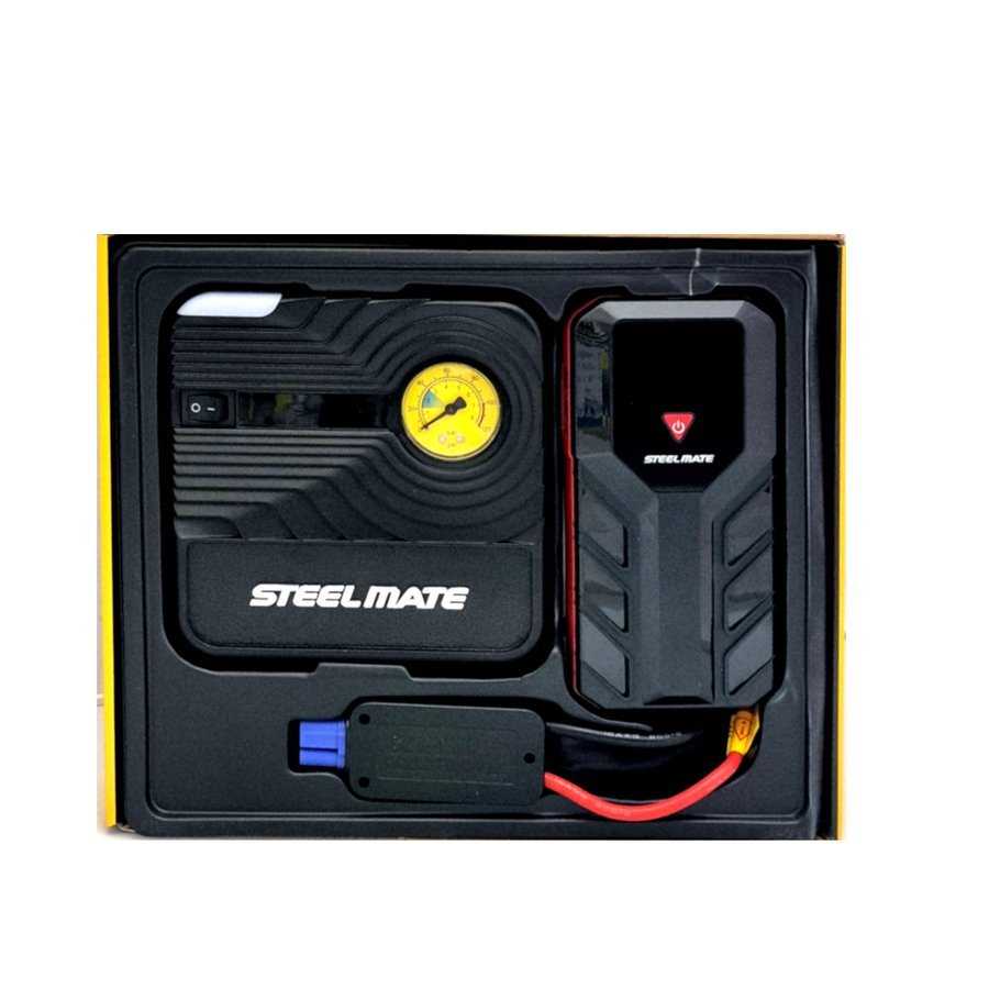 STEELMATE Car Power Bank Jump Starter 12000 mAh – Portable Air Compressor 90PSI -Rescue Package - Image 3