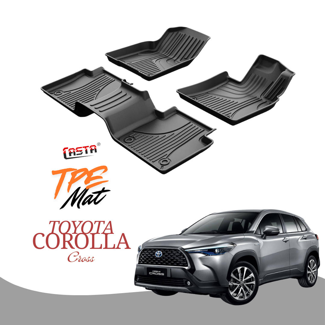 Corolla Cross 2021-2025 TPR Car Floor Mats – Premium Interior Protection