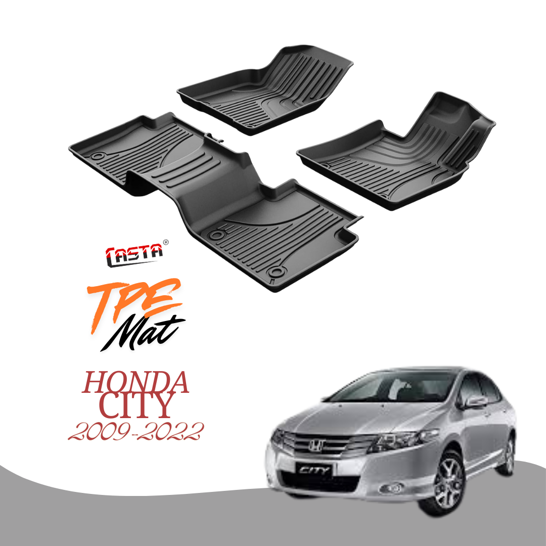 Honda City 2009-2022 TPR Car Floor Mats – Premium Interior Protection