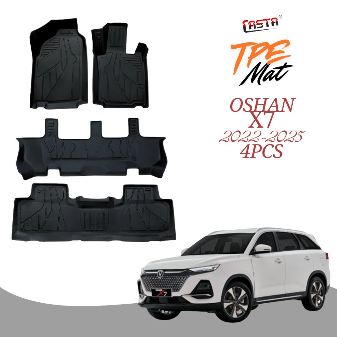 Oshan x7 2022-2025 TPR Car Floor Mats – Premium Interior Protection 4pcs