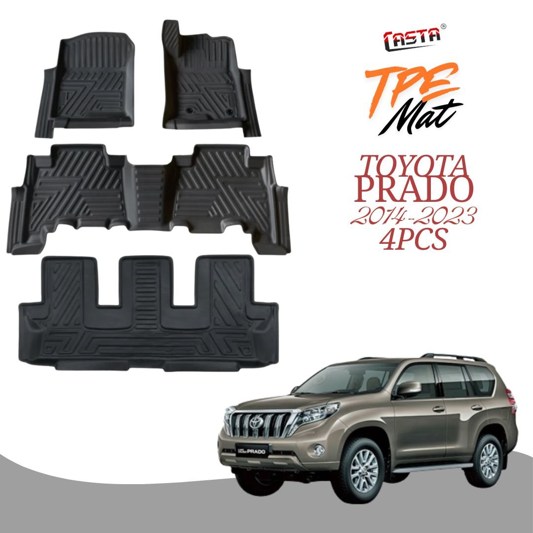 Toyota Prado 2014-2023 TPR Car Floor Mats – Premium Interior Protection 4pcs