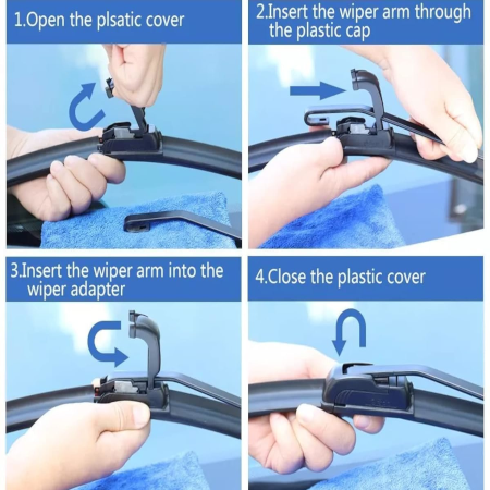 Tri-Stage Car Windshield Wiper Replacement Blades Fit For Toyota Corolla 2003-2007 - Image 5